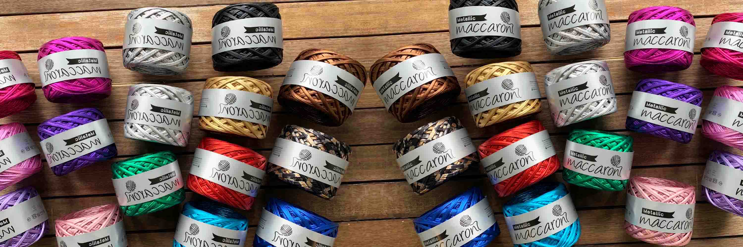 metallic yarn coating of polyster and nylon maccaroni yarn